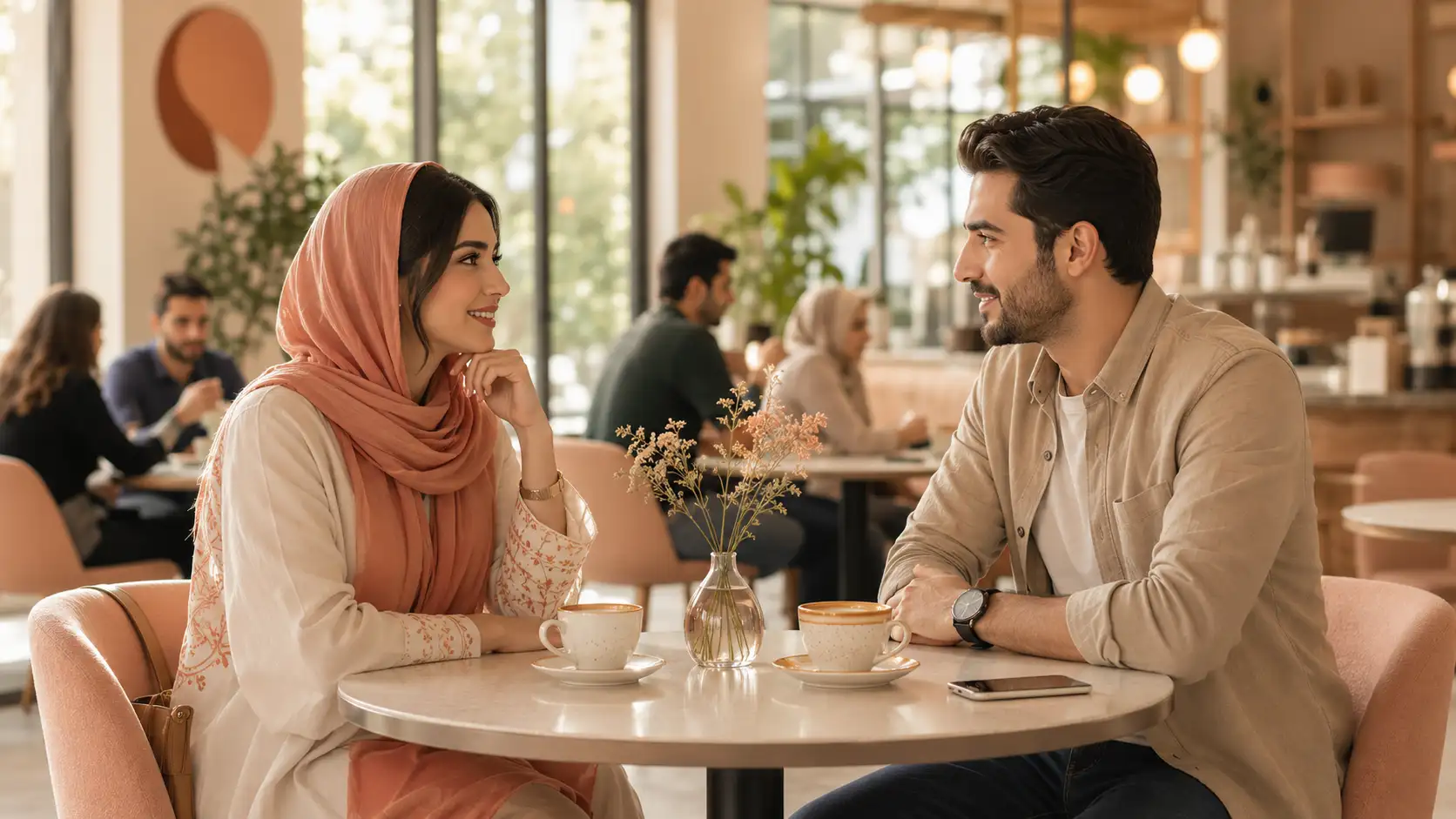 اولین قرار امن بعد از آشنایی آنلاین در یک کافه عمومی